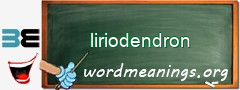 WordMeaning blackboard for liriodendron